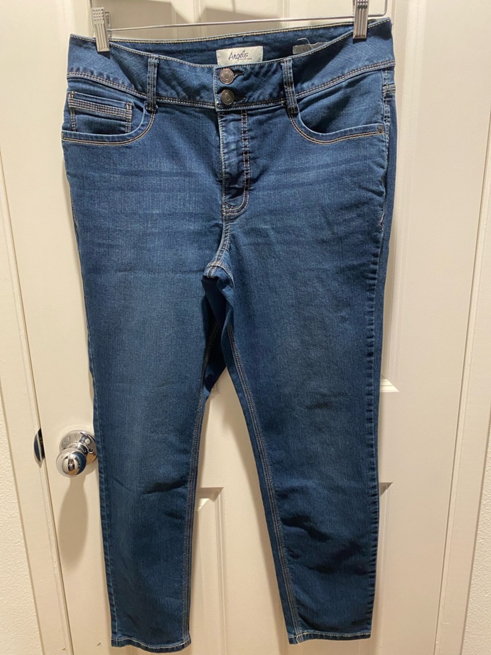 Angels Curvy Skinny Jeans in Medium Blue